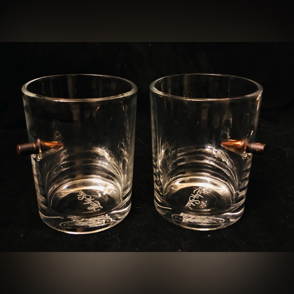 Lucky Shot Bullet in Glass lowball set of 2